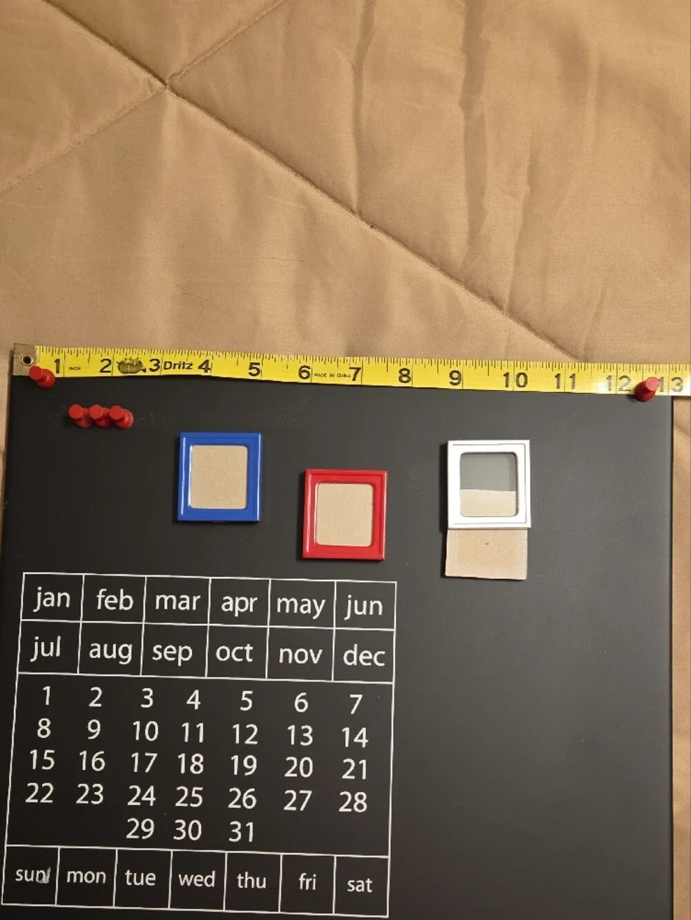 Magnetic Perpetual Calendar Board - Black